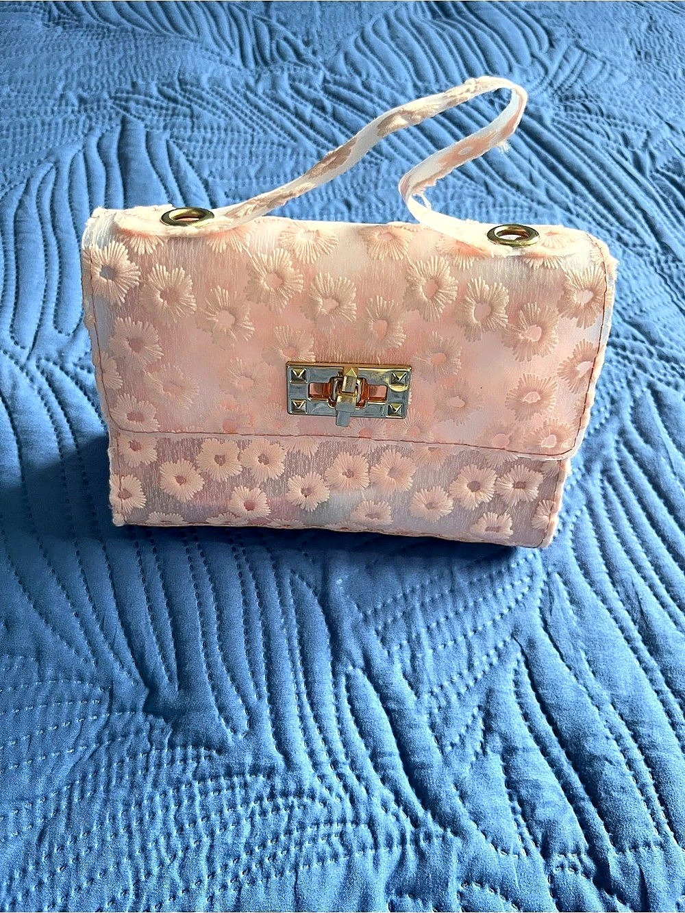 Floral Shoulder Bag in Pink & White Like New